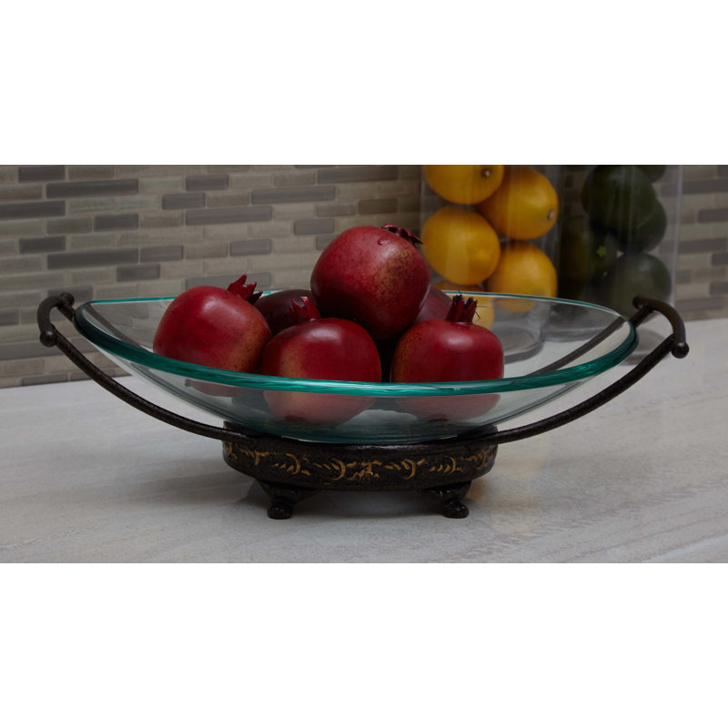 Darby Home Co Oval Glass Metal Decorative Bowl & Reviews Wayfair